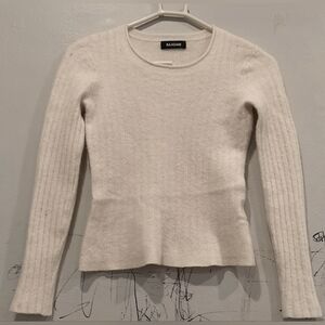 Naadam Cream Ribbed Sweater